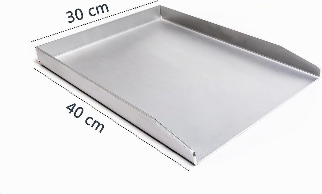 RuSchi BBQ universal Grillplatte aus Edelstahl BBQ Grillaufsatz Plancha