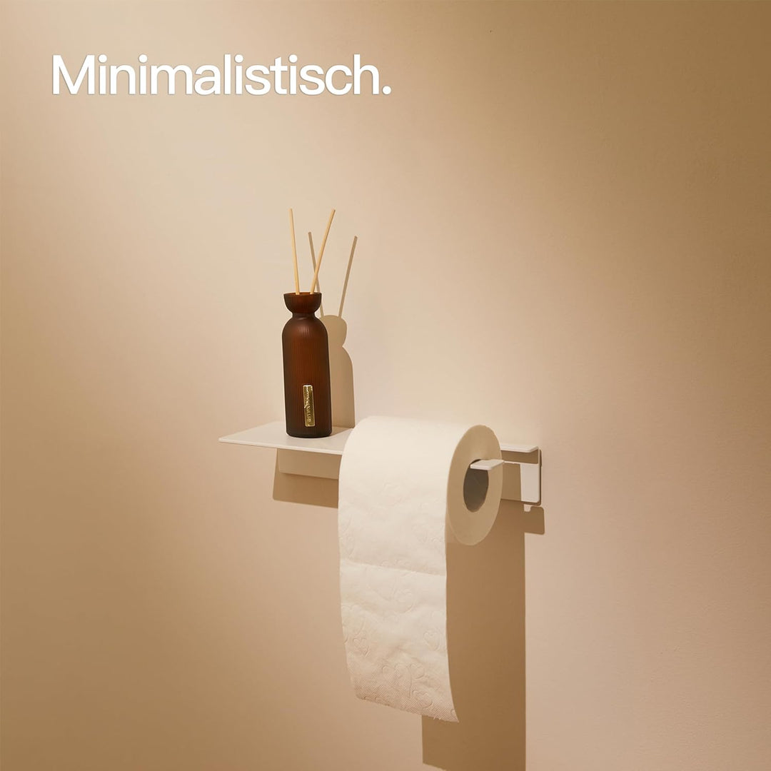 Designfabrik Hamburg Toilettenpapierhalter ohne Bohren | Klopapierhalter zum Kleben | Klorollenhalte