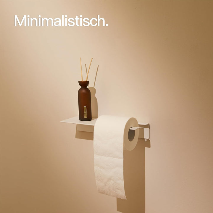 Designfabrik Hamburg Toilettenpapierhalter ohne Bohren | Klopapierhalter zum Kleben | Klorollenhalte
