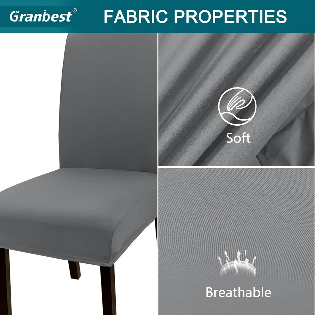 Granbest Super Dehnbar Essen Stuhlhusse, Universal Mikrofaser Parson Essen Stuhlhussen 6er Set, Abne