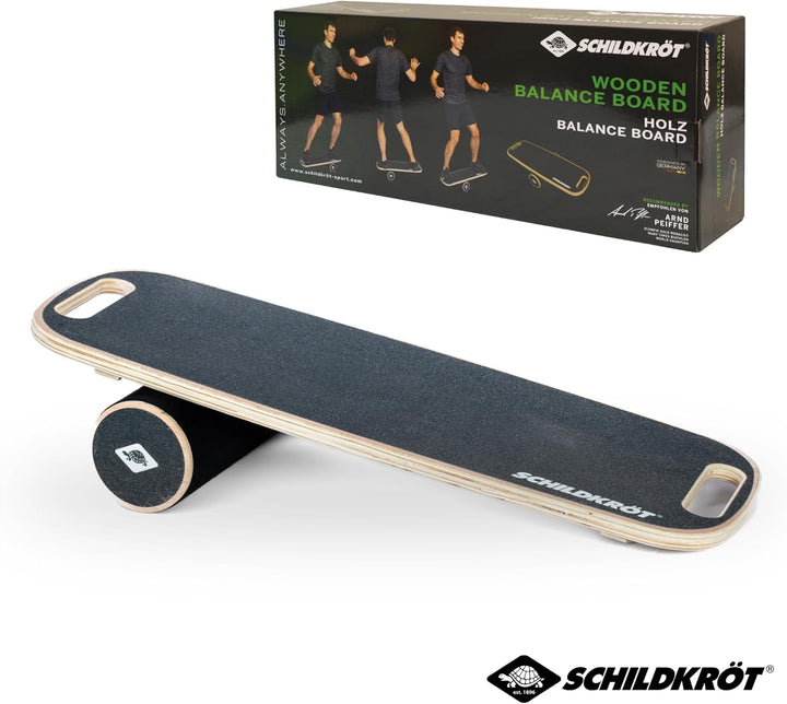 Schildkröt Wooden Balance Board aus Echtholz, Gleichgewichtsboard für Indoor-Surfen und Skaten, Core