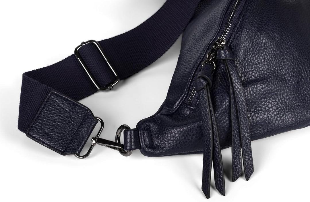 styleBREAKER Damen Halbmond Crossbody Schultertasche, abnehmbarer verstellbarer Schultergurt, Einfar