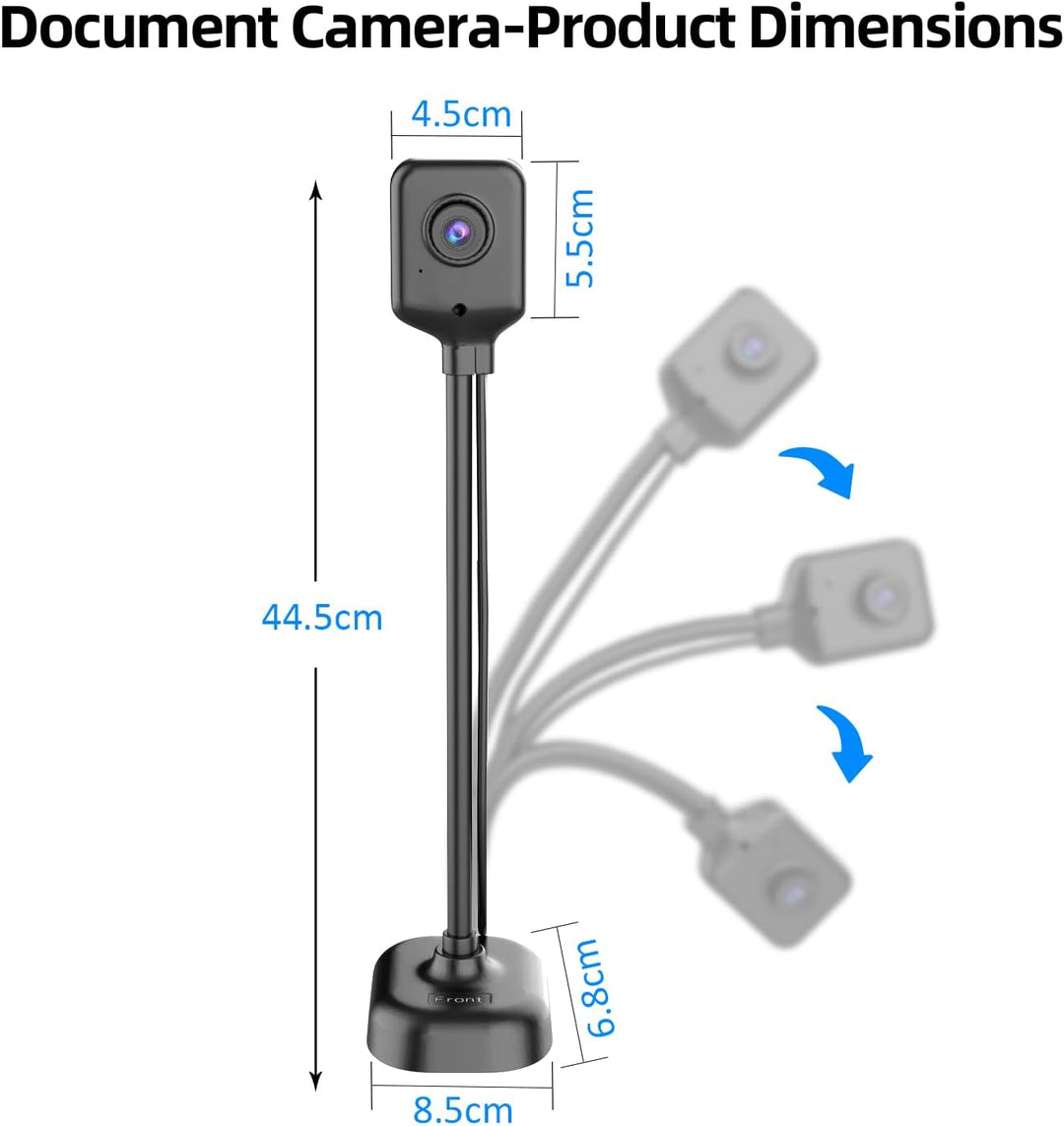 Dokumentenkamera für Lehrer und Klassenzimmer, USB-Webcam/Doc-Kamera, integriertes Mikrofon, Mac OS,