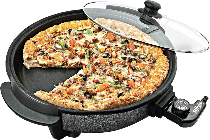 Silva-Homeline PPF 1503A Partypfanne mit Glasdeckel zum Kochen, Braten, Dünsten, Auftauen und Warmha
