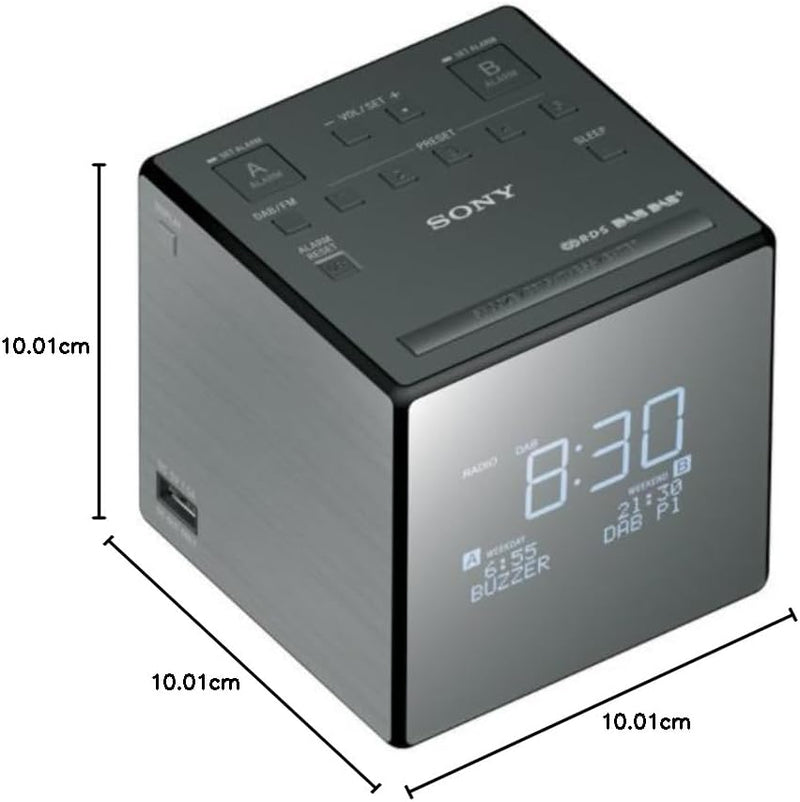 Sony XDR-C1DBP-CEK Wiederaufladbare Tragbare Batteriebetriebene Taschen DAB/DAB + Radiowecker XDRC1D