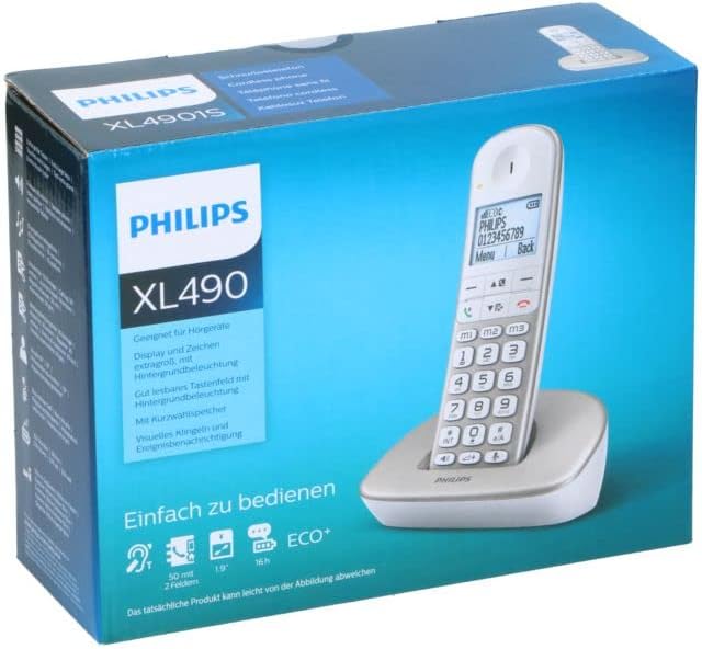 Philips XL4901S DECT-Komforttelefon – Schnurloses Telefon mit Mobilteil – Grosse Tasten - Lautstärke