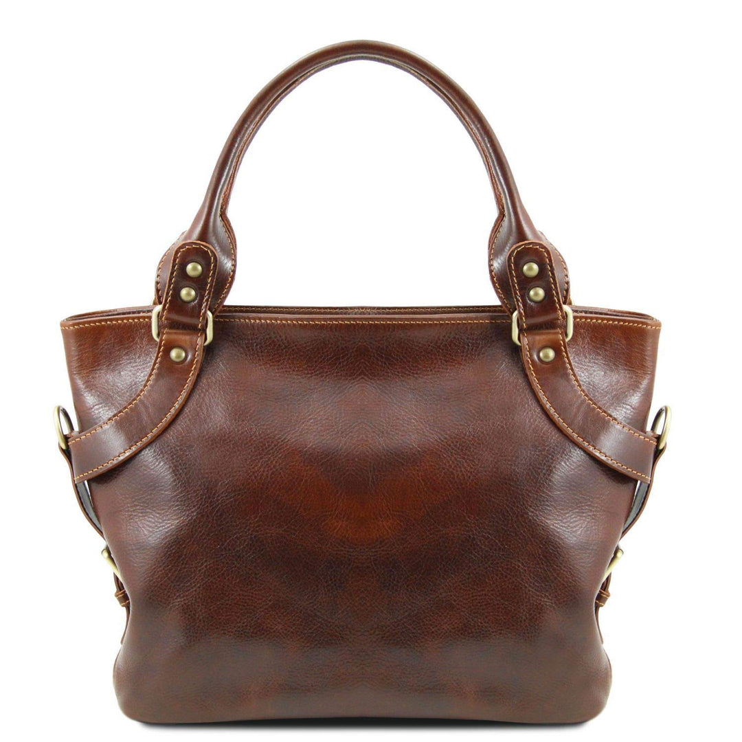 Tuscany Leather Ilenia Henkeltasche aus Leder Braun, Braun