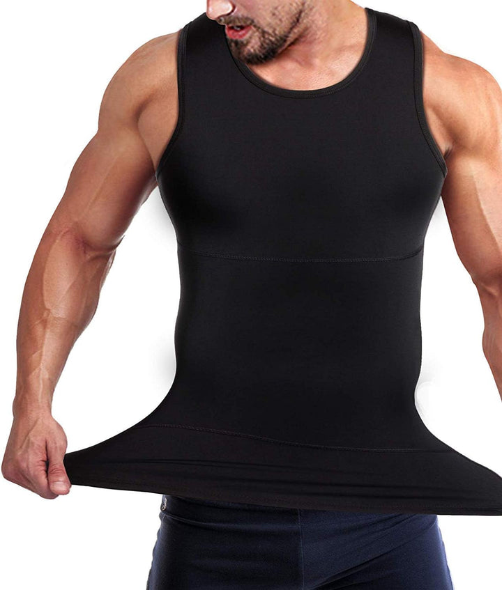 Gotoly Herren Unterhemden Shapewear Workout Tank Tops Kompressionsshirt Muskelshirt Abnehmen Body Sh
