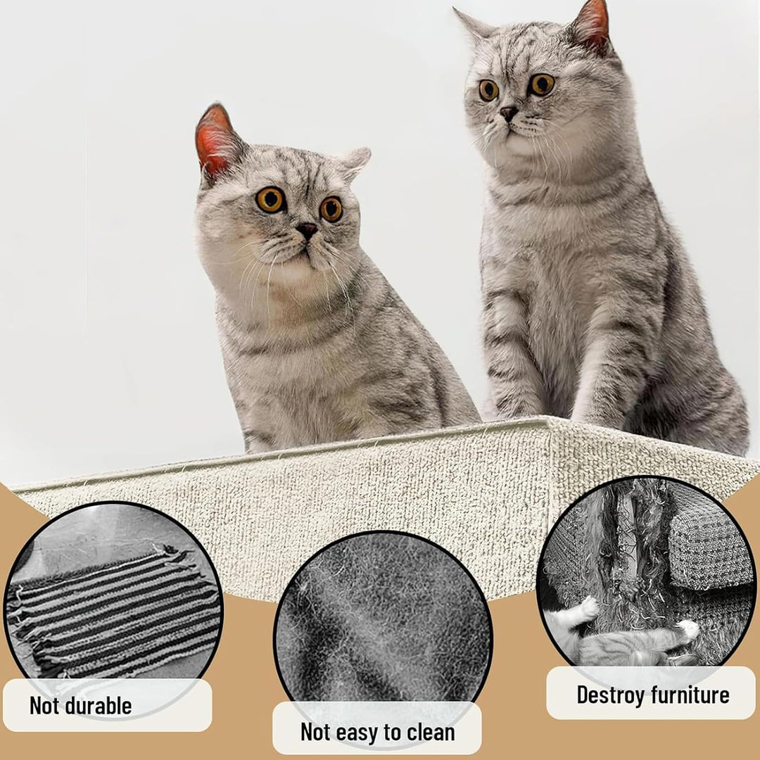 Selbstklebend Kratzteppich Katze, dellyy Kratzmatte Selbstklebend Zuschneidbar, Kratzbretter Katze W