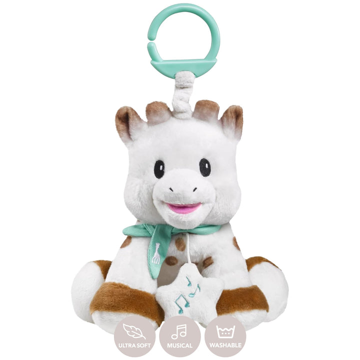 Sophie la Girafe – Musikalisches Stofftier mit Spieluhr 20 cm, 010338, Mehrfarbig