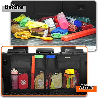 SURDOCA kofferraum organizer auto, 4. Generation 8 Upgrades - XL auto organizer, autotasche kofferra