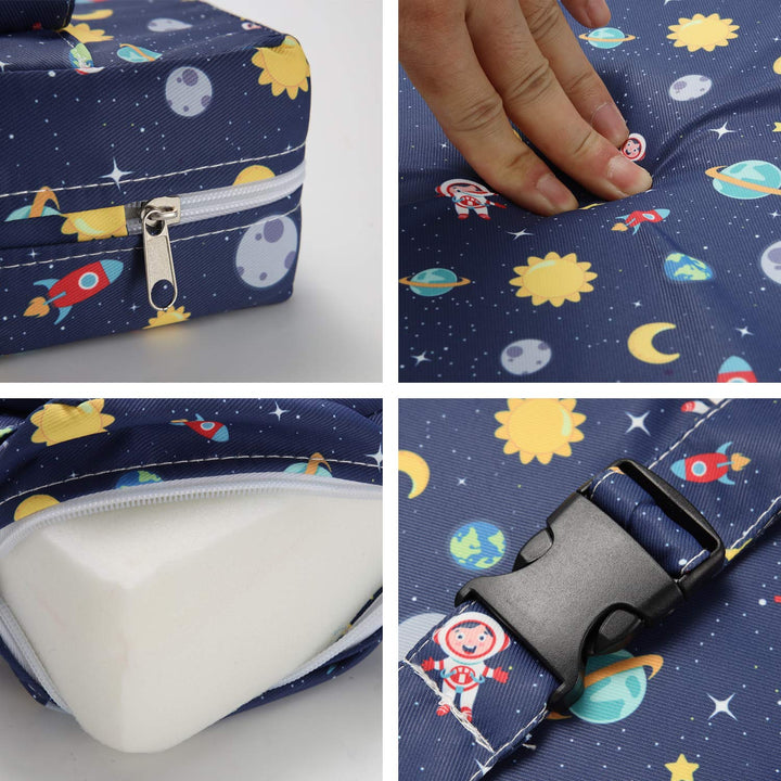 Zicac Sitzerhöhung Baby Tragbar Sitzkissen Design für Kinder (Sternenblau), Sternenblau