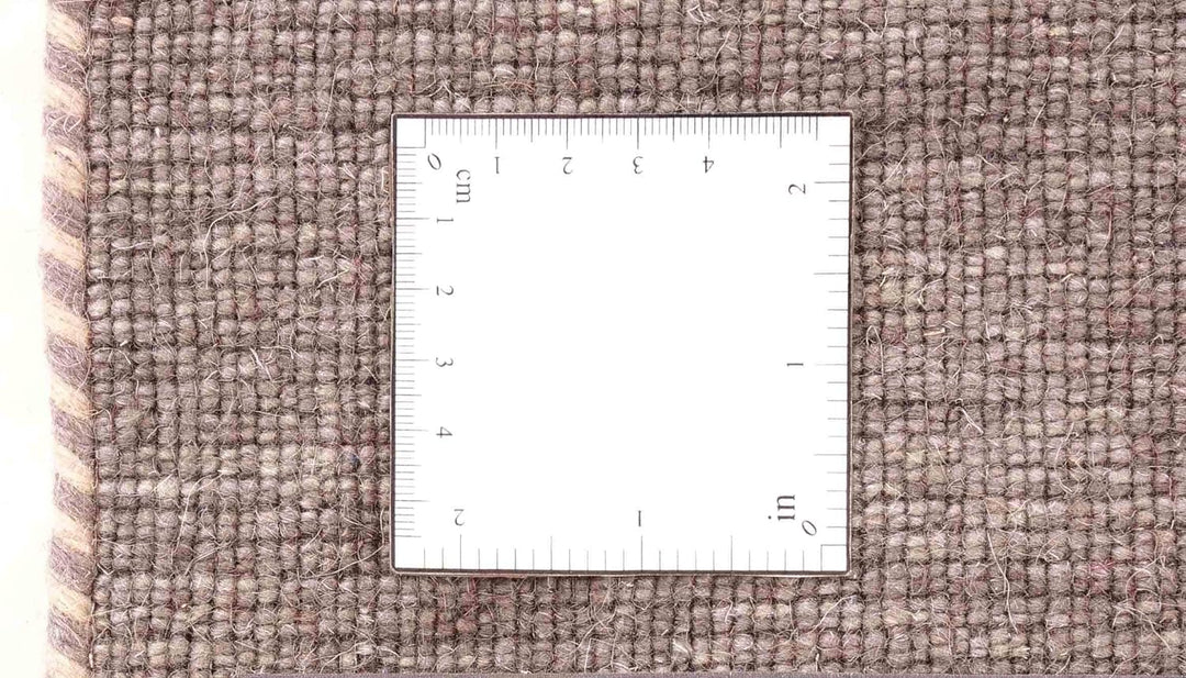 RUG PRINCE Wollteppich Gabbeh Uni 60x60 Handgewebt Quadratisch Grau Einfarbig Handarbeit Grau 60x60