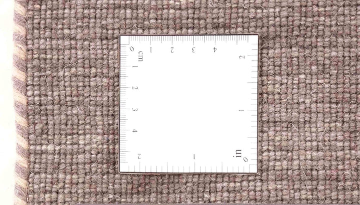 RUG PRINCE Wollteppich Gabbeh Uni 60x60 Handgewebt Quadratisch Grau Einfarbig Handarbeit Grau 60x60
