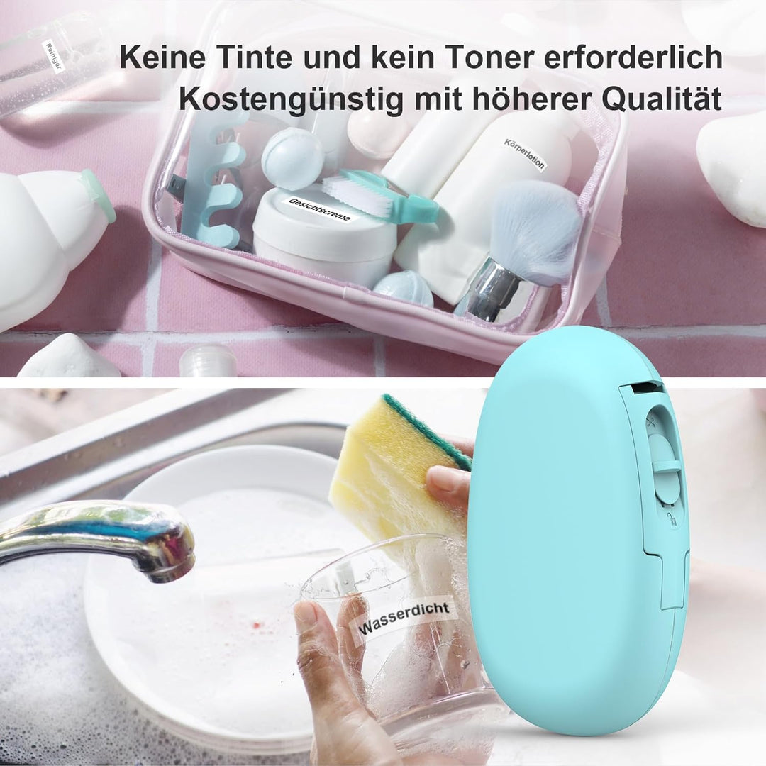 SUPVAN Etikettendrucker, Mini Bluetooth E10 Selbstklebendes Etikettiergerät - Tragbarer Labeldrucker