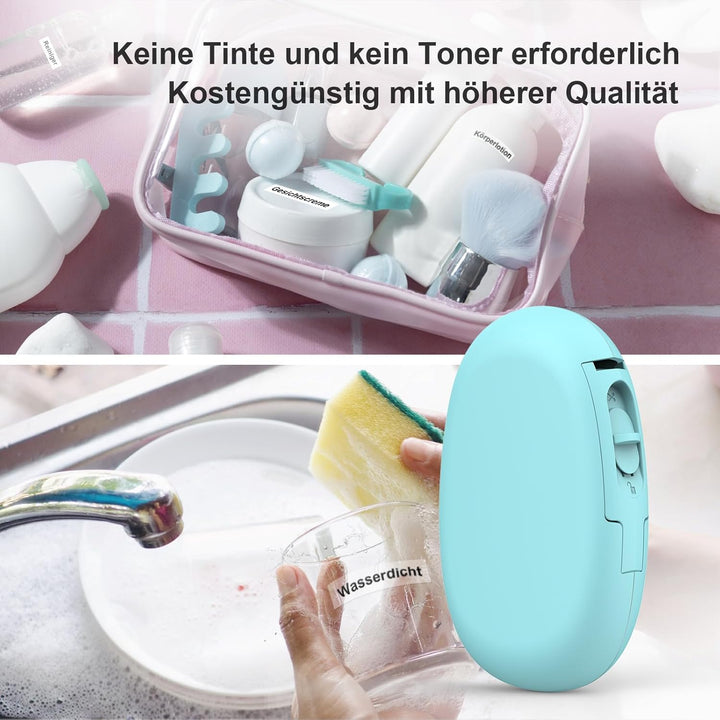 SUPVAN Etikettendrucker, Mini Bluetooth E10 Selbstklebendes Etikettiergerät - Tragbarer Labeldrucker