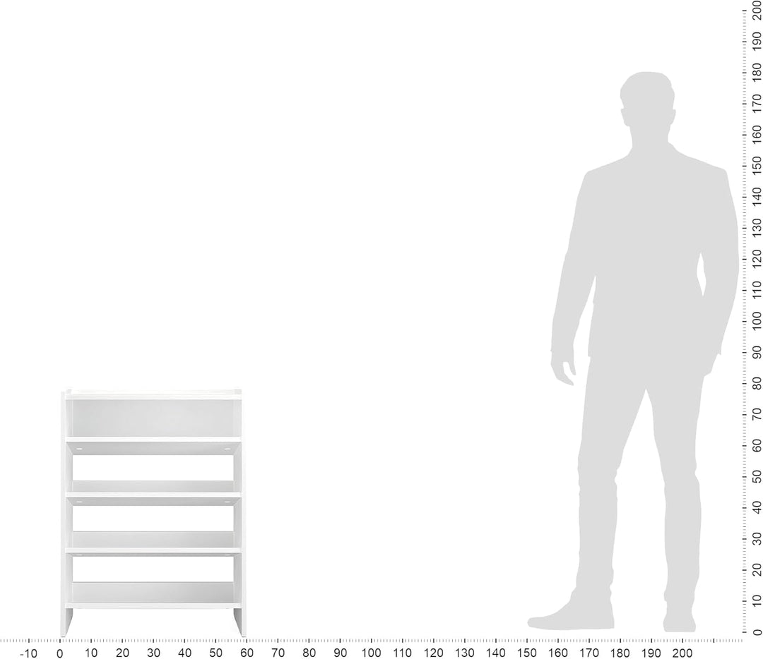 KOMTO Schuhregal Schmal - Schuhablage Flur mit 4 Ebenen Offener Schuhschrank Schuh Organizer Platzsp