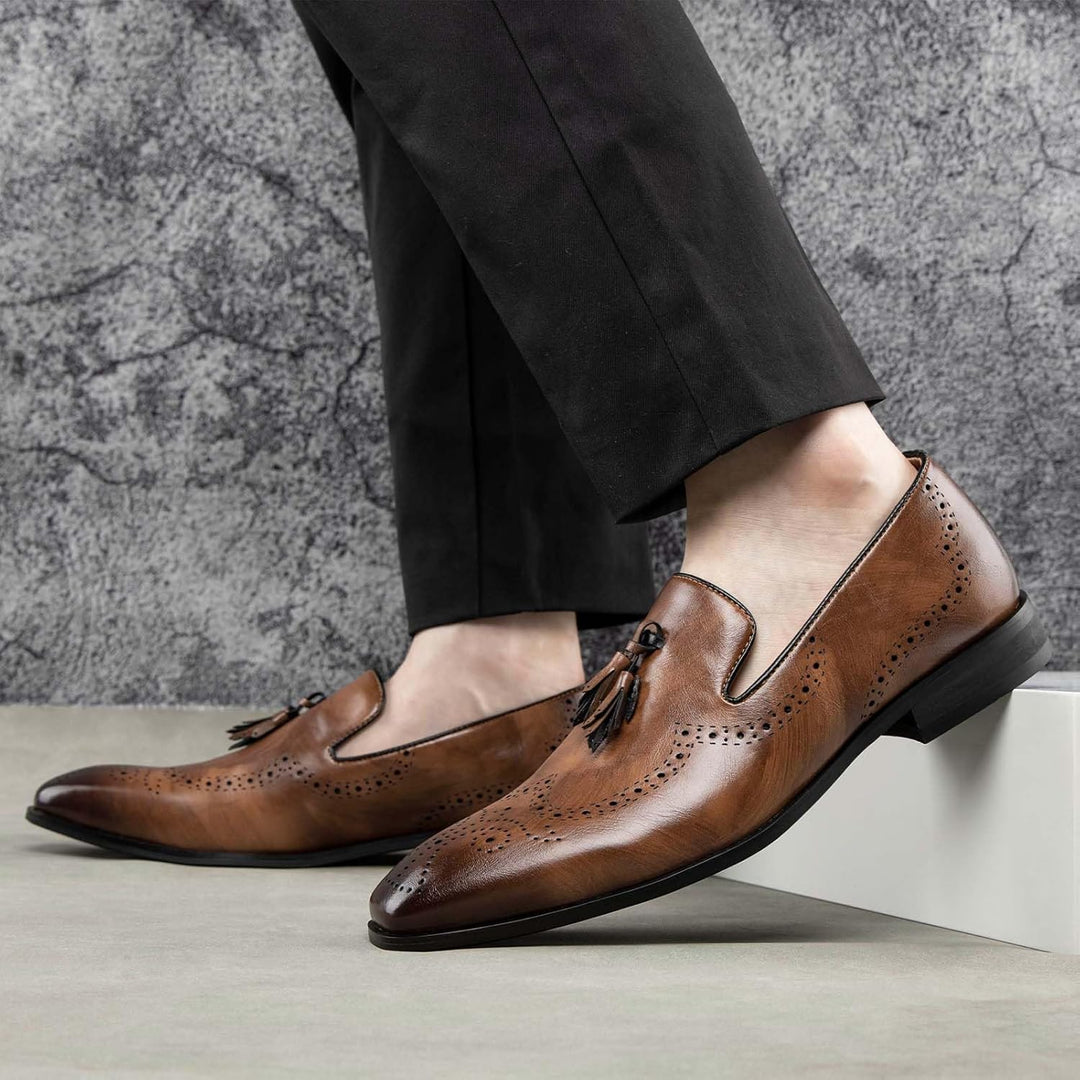 MEIJIANA Herren Mokassins Klassische Herren Anzug Schuhe Elegante Schuhe Leder Sommer Freizeitschuhe