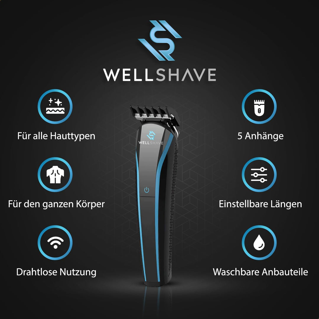 5-in-1 Bartschneider Herren Iced™ / Barttrimmer Herren/Haarschneidemaschine für Gesicht, Körper, Sch