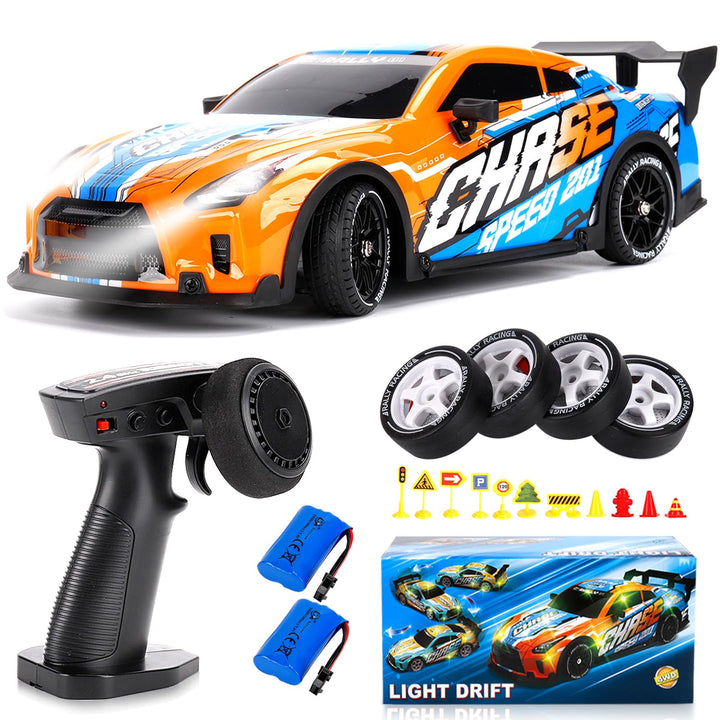 JONRRYIN Drift Ferngesteuertes Auto, RC Drift Car, 4WD Fernbedienung Rennwagen im Massstab 1:14 mit