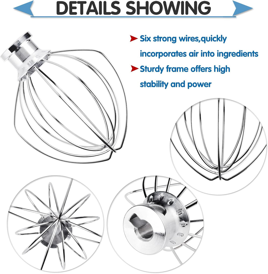 Schneebesen für KitchenAid 4,5 und 5 Quart Mittelgrosse Küchenmaschinen mit kippbarem Motorkopf, K45