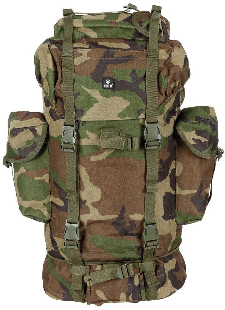 MFH BW Kampfrucksack, 65 l, Alu-Aussteifung L Woodland, L Woodland