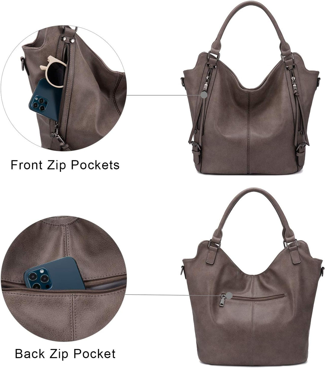 Realer Damen Handtaschen Gross Shopper Lederhandtasche Schultertasche Umhängetasche Geldbörse Hobo D