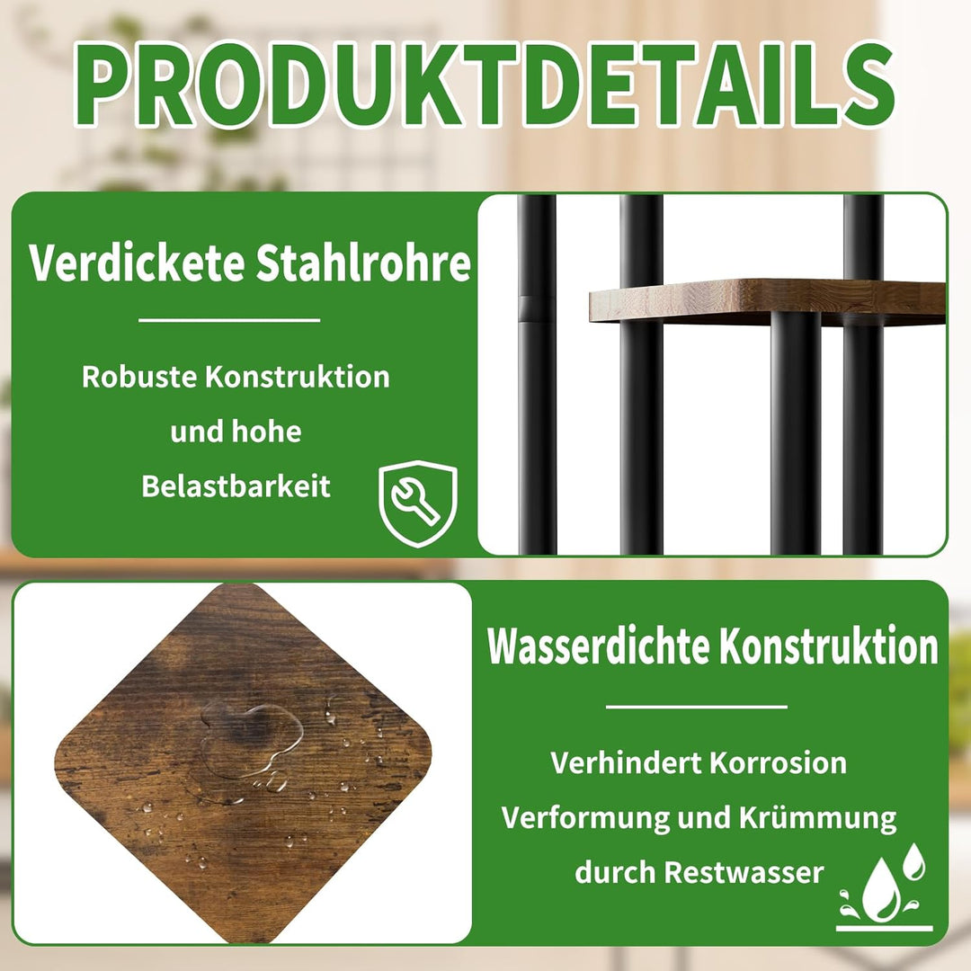 Pflanzenständer Blumenständer indoor 5 Etagen Pflanzenregal Blumentreppe Metall Blumentopf Mode Pfla
