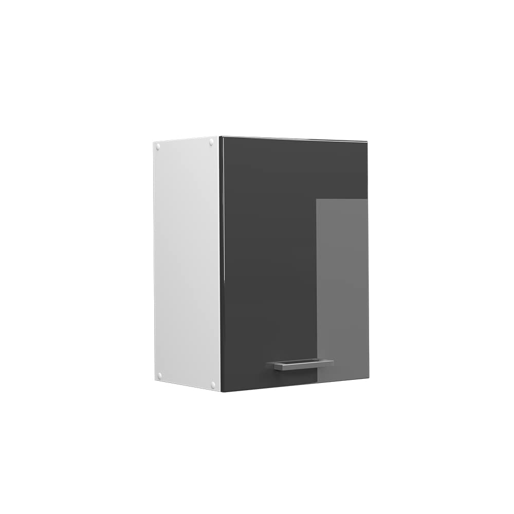 Vicco Hängeschrank R-Line, Anthrazit Hochglanz/Weiss, 45 cm Anthrazit Hochglanz Hängeschrank 45cm, A