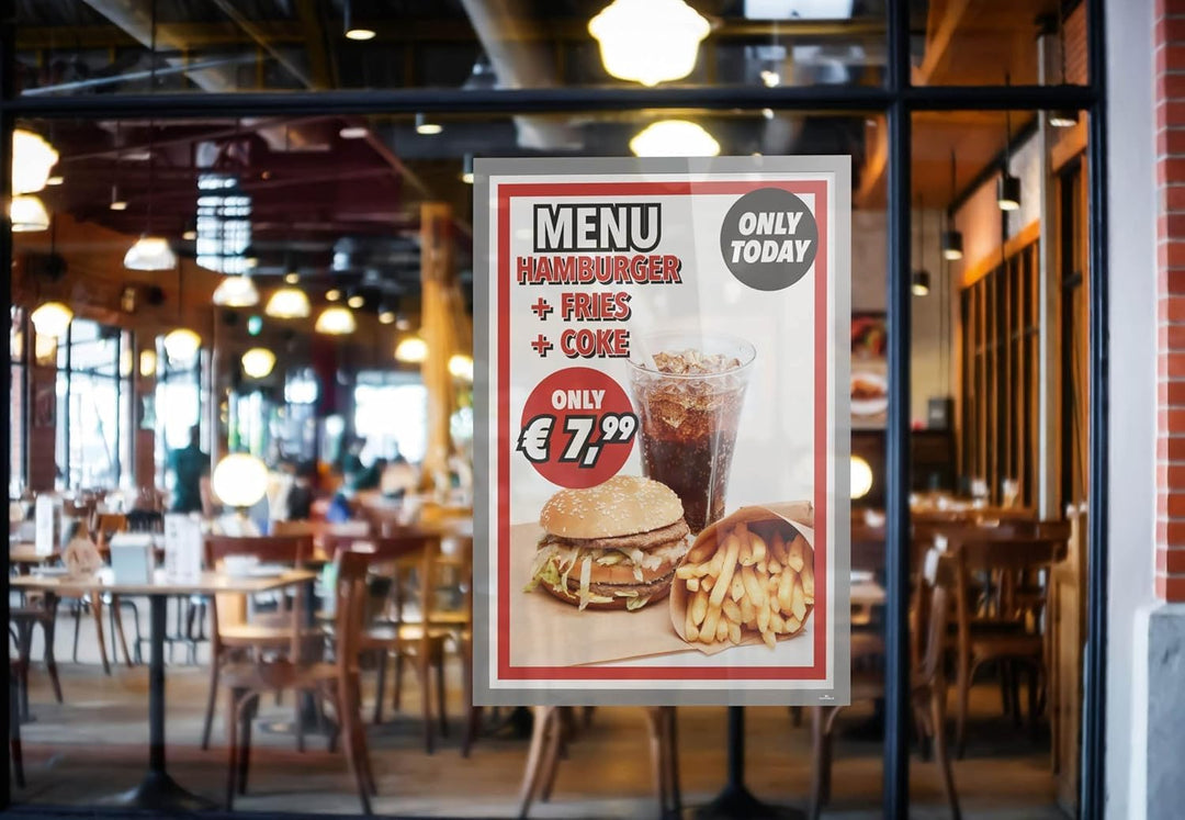 Durable Info-Rahmen Duraframe Poster A1, selbstklebender Plakatrahmen, UV-beständig, 1 Stück, silber