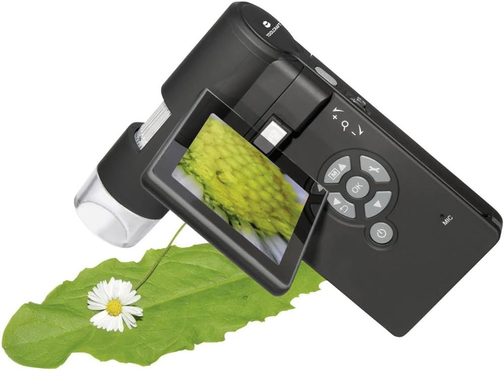 TOOLCRAFT USB Mikroskop mit Monitor 5 Megapixel Digitale Vergrösserung (max.): 500 x