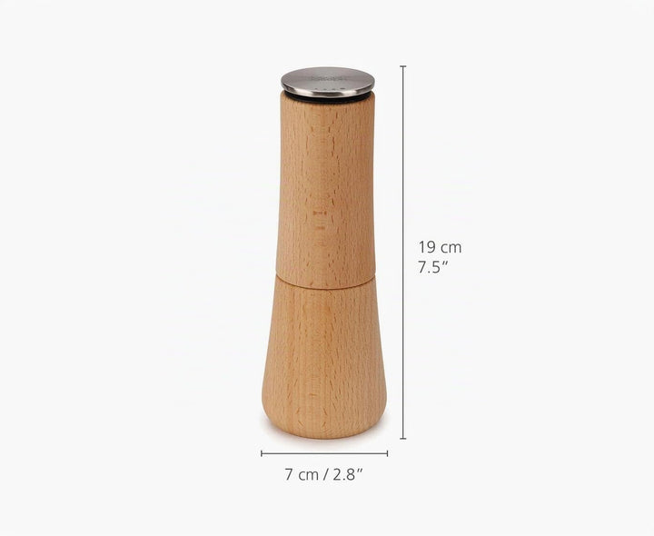 Joseph Joseph Milltop™ Wood Krümelfreie Pfeffermühle Buche Holz Pfeffer einzeln, Buche Holz Pfeffer