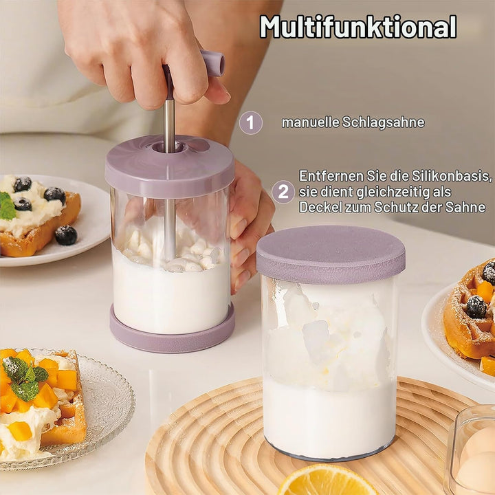 Manueller Schlagsahnespender Handheld DIY Schlagsahnespender Professioneller Sahnebereiter für Gesch