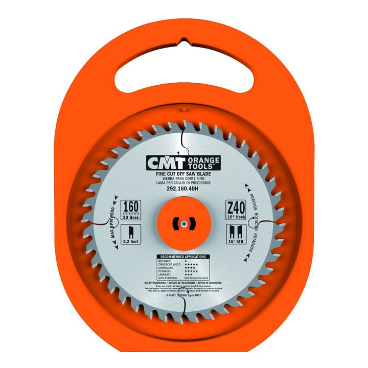 CMT Orange Tools Kreissägeblatt Feinschnitt HW 160 x 2,6 / 1,6 x 20 Z=40 15° ATB - 292.160.40H - für