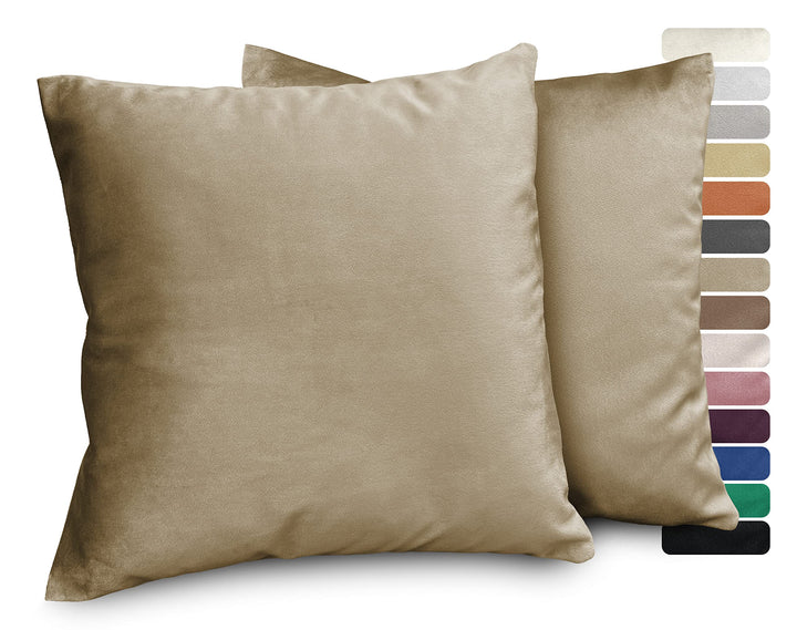 BEAUTEX Lea Samt Kissenhüllen 2er Set, Premium Kissenbezug, Sofa- und Dekokissen, Grösse und Farbe w