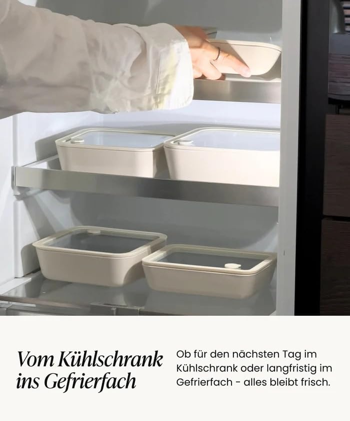 Zoha Frischhaltedosen Glas Set 8-teilig – Vorratsdosen Glas mit Deckel BPA-frei – luftdichtes Frisch