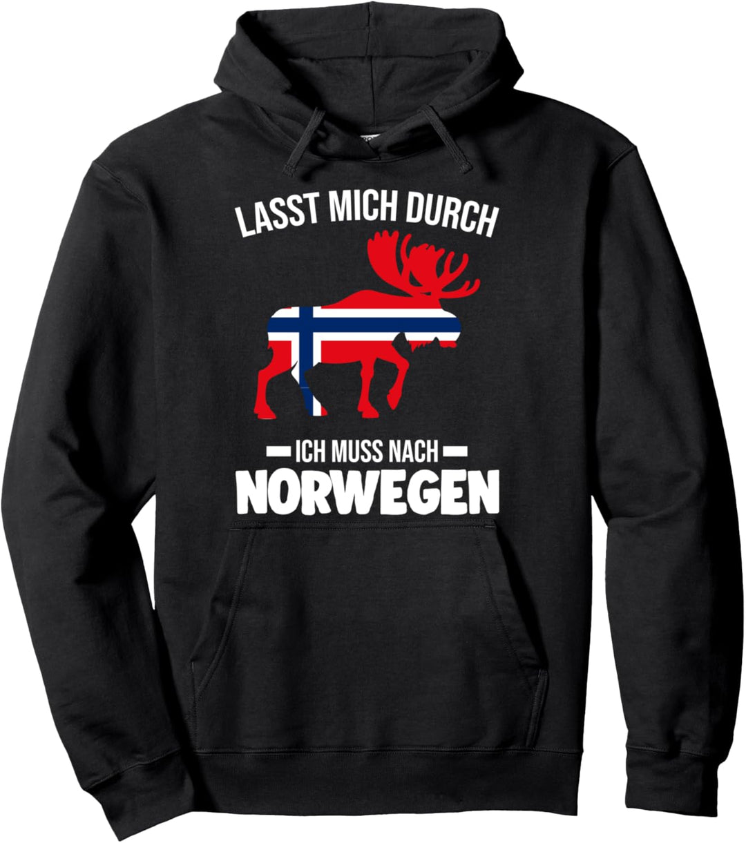 Ich muss nach Norwegen Norwegen Elch Pullover Hoodie
