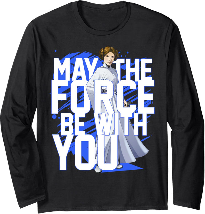 Star Wars Force Be With You Princess Leia Langarmshirt
