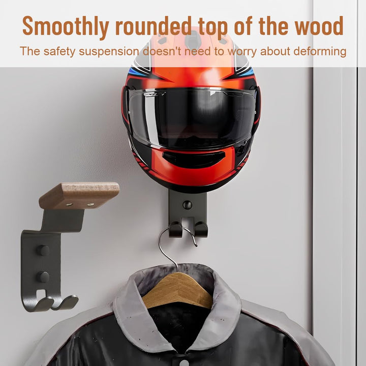 Wandhalterung Helmhalterung – helmhalter Wand Wandmontage, Stabile Halterung & Garderobe für Motorra