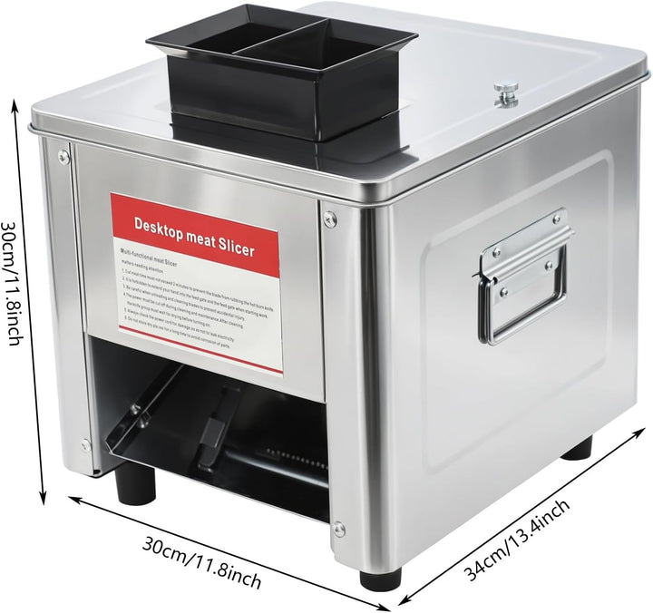 Elektrische Fleischschneidemaschine, 850W 310 U/min Edelstahl Fleischschneider, Kommerzielle Lebensm