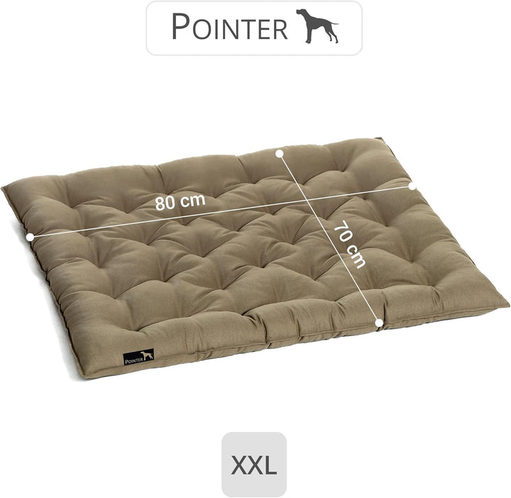 Doctor Bark Pointer | Hundekissen Urban - orthopädisch, waschbar, robust, bequem (XXL - 80x70 cm, Go