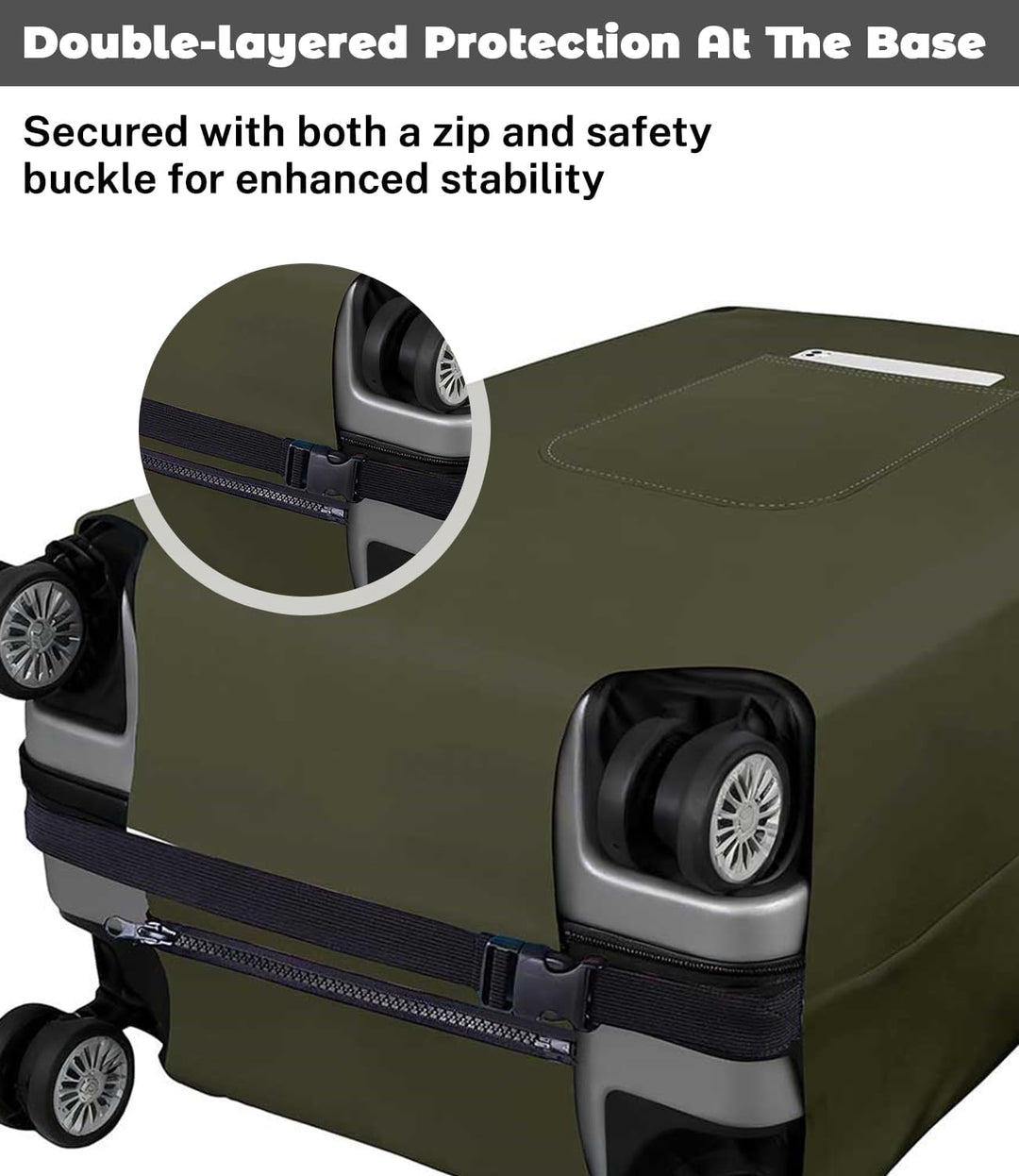Morbuy Elastisch Kofferschutzhülle, Gross Kofferhülle Grün mit Reissverschluss, Suitcase Luggage Cov