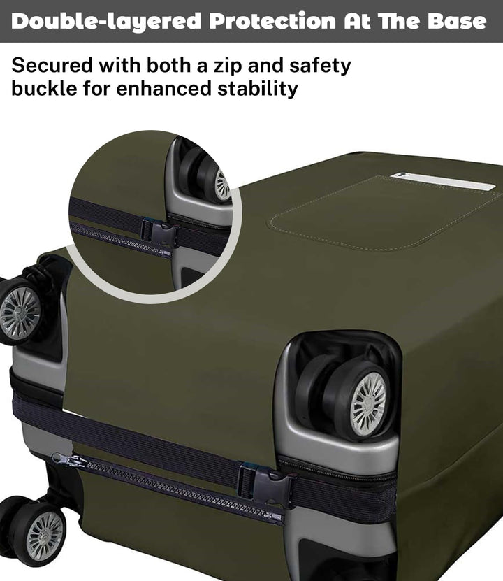 Morbuy Elastisch Kofferschutzhülle, Gross Kofferhülle Grün mit Reissverschluss, Suitcase Luggage Cov