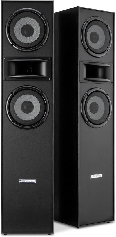 McGrey HTS-65320 BK Paar 3-Wege HiFi Standlautsprecher Paar - 160W RMS - 2 x 6,5" Mittel-, Tieftöner