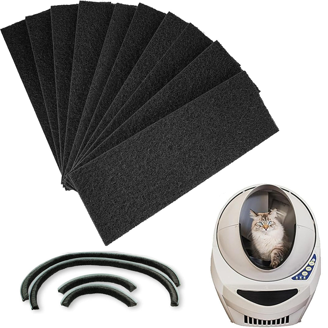 Ersatz Kohlefilter & 1 Ersatzdichtungsstreifen Set Kompatibel mit Litter Robot 3,MYAYD Kohlefilter K