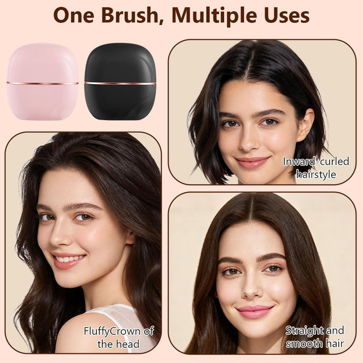 LOPHE Mini Hair Straightener Brush, Tragbare Taschen-Glättbürste 3-stufige Temperaturregelung, Haarg