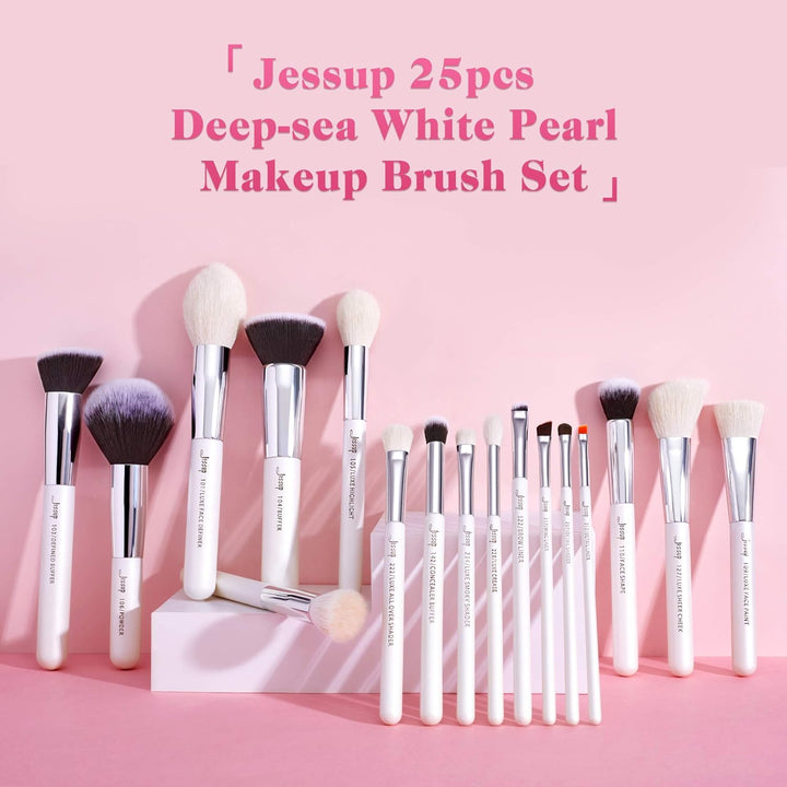 Jessup Pinselset Makeup Make Up Pinsel Set Schminkpinsel Kosmetikpinsel 25 Stück Gesichtspinsel Auge