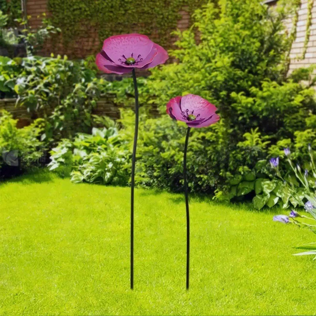 2 Stück Vogeltränke, 90-65cm Gartenstecker Metall Gartendeko, Vogeltränke Stehend Insektentränke für