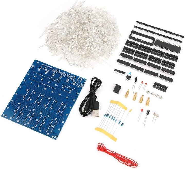 3D LED Würfel Licht Elektronik Bausatz, 8 x 8 x 8 Würfel LED Licht Würfel DIY Lötprojekt Bausatz, Ha