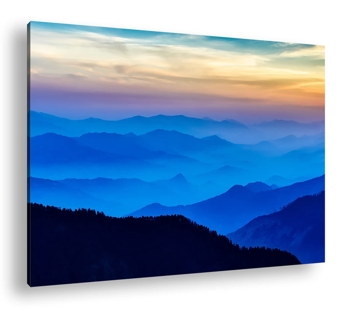 deyoli malerische Berge Format: 60x40 als Leinwandbild, Motiv fertig gerahmt auf Echtholzrahmen, Hoc